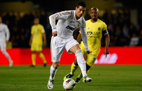 Cristiano Ronaldo doing new tricks in a La Liga game, playing for Real Madrid in 2012