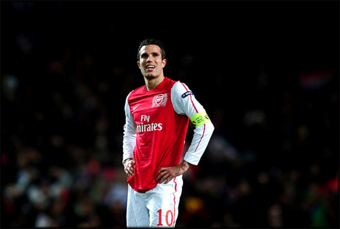 Robin van Persie, Arsenal captain and number 10, in 2012