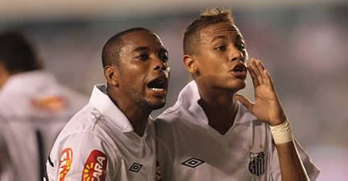Robinho and Neymar friendship at Santos