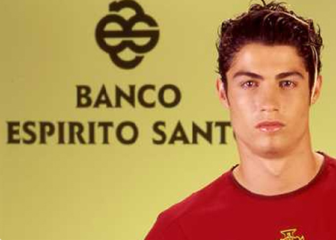 Cristiano Ronaldo BES promotional banner and poster in 2003-2006