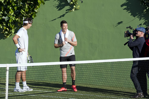 Cristiano Ronaldo talking to Rafael Nadal in Nike Mercurial Vapor VIII 8 video campaign in 2012