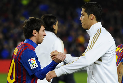Cristiano Ronaldo friendship with Lionel Messi, in Barcelona vs Real Madrid in 2012