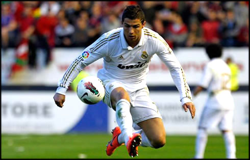 Cristiano Ronaldo in La Liga, playing for Real Madrid in 2012