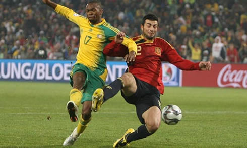 Raul Albiol playing for the Spanish National Team in 2012