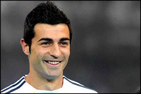 Raúl Albiol smile in Real Madrid, in 2012