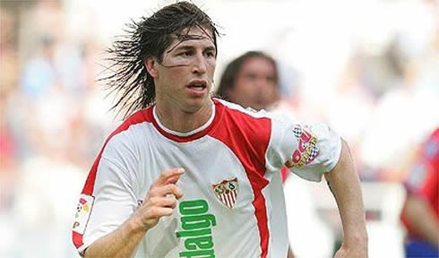 Sergio Ramos playing for Sevilla