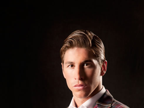 Sergio Ramos with a new and short haircut, in a professional photoshoot