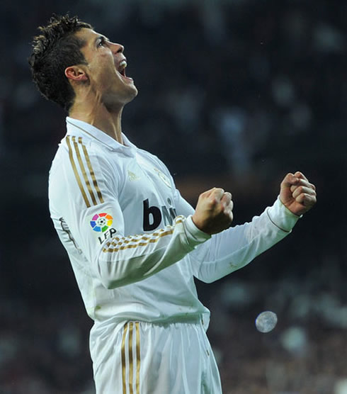 Cristiano Ronaldo happiness and joy in Real Madrid, in 2012