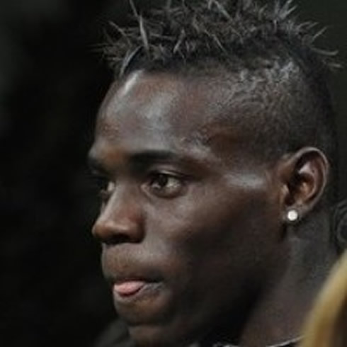 Mario Balotelli spikes haircut and hairstyle