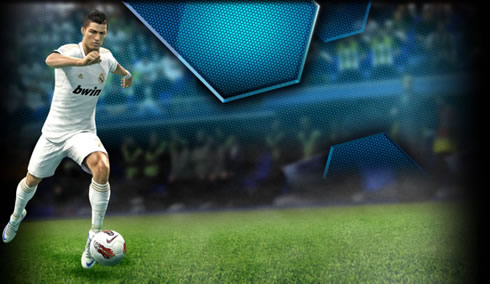 Cristiano Ronaldo in KONAMI's PES 2013 game play screenshot cover