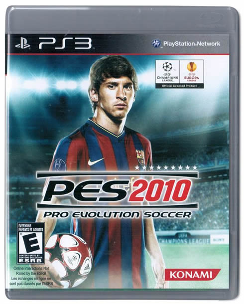 PES 2010 cover, featuring Lionel Messi in 2010