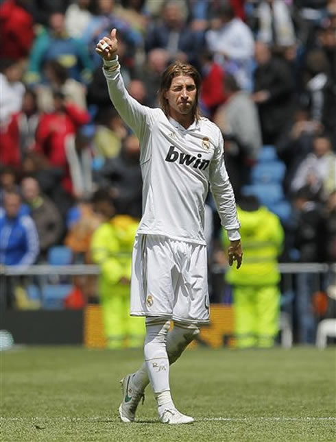 Sergio Ramos in Real Madrid vs Sevilla, for La Liga 2012