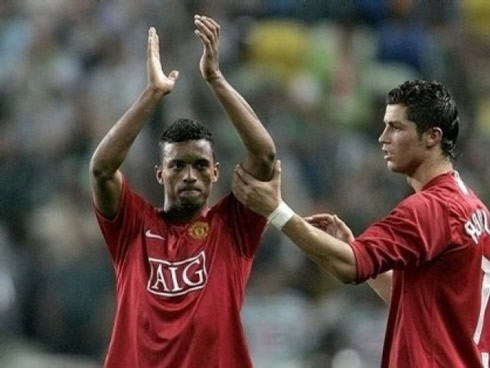 Cristiano Ronaldo and Nani together in Manchester United