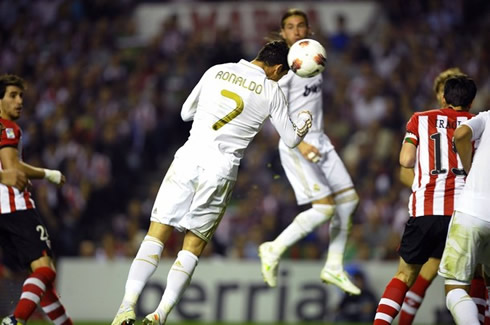 Cristiano Ronaldo header goal in Athletic Bilbao 0-3 Real Madrid, in 2012