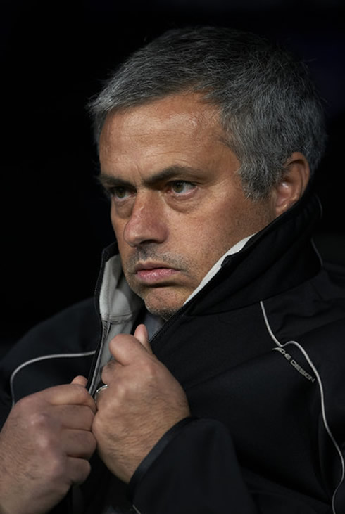 José Mourinho serious look and face, in Real Madrid 2012