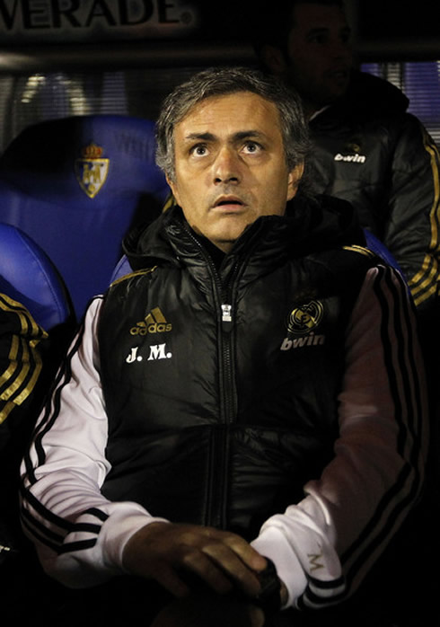 José Mourinho surprised and astonished face, in Real Madrid 2012