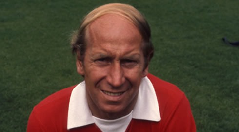 Bobby Charlton photo in Manchester United, during the 70's