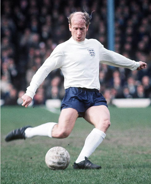 Bobby Charlton playing for England