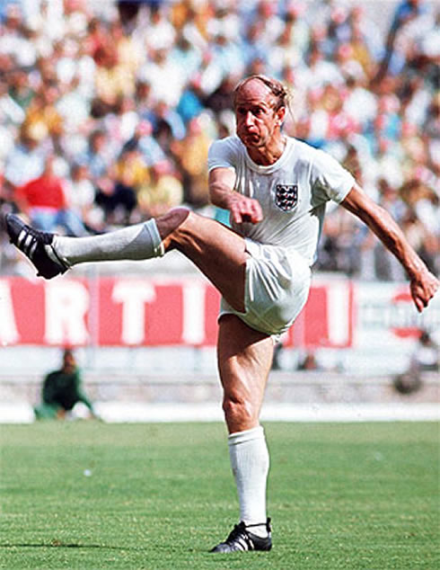 Bobby Charlton playing for the English National Team