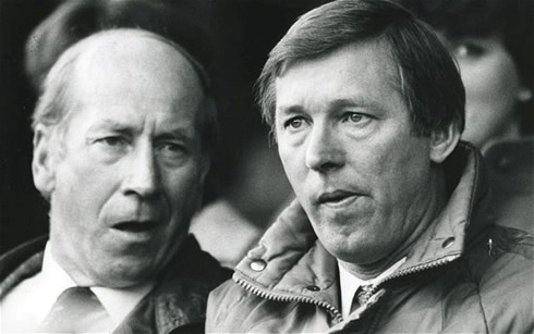 Sir Bobby Charlton and Sir Alex Ferguson are good old friends