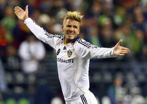 David Beckham crying in the United States, while playing for the L.A. Galaxy