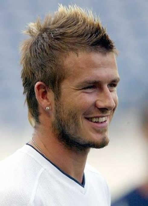David Beckham hairstyle and beard, in 2012
