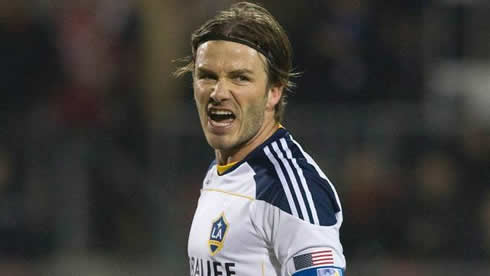David Beckham playing in the United States, for the LA Galaxy, in 2012