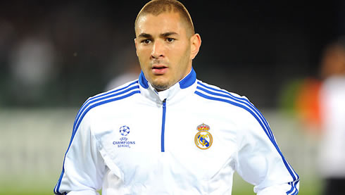 Karim Benzema in a training session practice, for Real Madrid