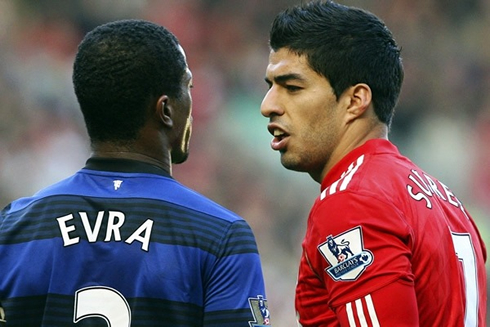 Luis Suárez calling negro/black racism insults, to Patrice Evra, in Liverpool vs Manchester United in November 2011