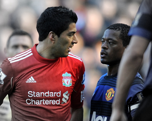 Luis Suárez racist insults abuse to Patrice Evra, during a Liverpool vs Manchester United game, in 2011