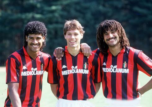 Frank Rijkaard, Marco Van Basten and Ruud Gullit, Dutchmen in AC Milan