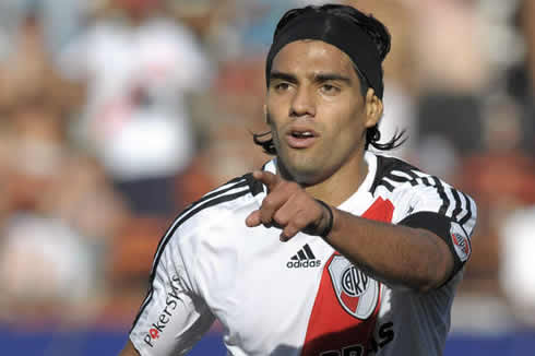 Radamel Falcao in action for River Plate