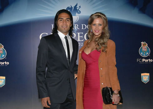 Radamel Falcao in FC Porto gala, with his girlfriend, Lorelei Taron