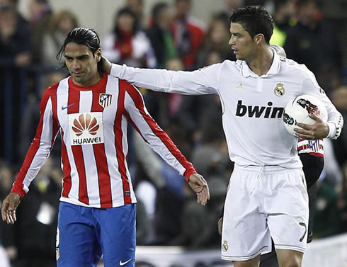 Radamel Falcao in Atletico Madrid vs Real Madrid, in 2012