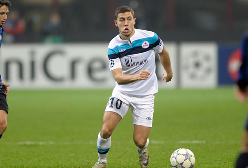 Eden Hazard in the UEFA Champions League, in a game between Inter Milan vs Lille OSC