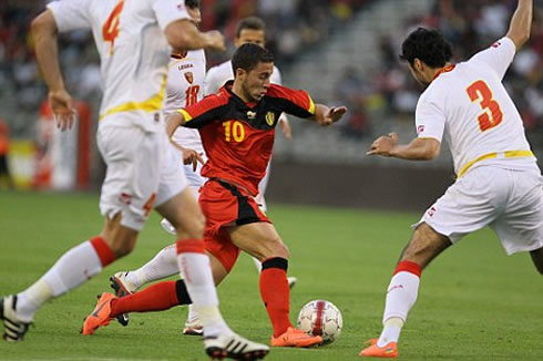 Eden Hazard playing with the number 10 jersey for the Belgium National Team