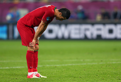Cristiano Ronaldo almost crying in the EURO 2012