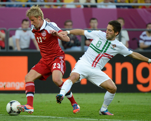 João Moutinho in action for Portugal, during the EURO 2012