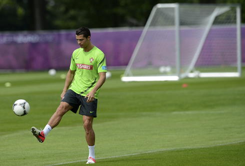 Cristiano Ronaldo training at the EURO 2012