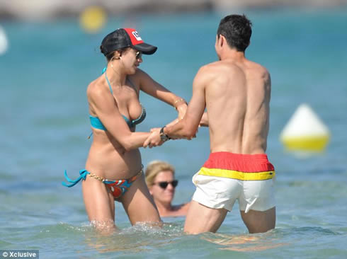 Cristiano Ronaldo holding hands with Irina Shayk, on the couple's vacations in Saint Tropez, in 2012