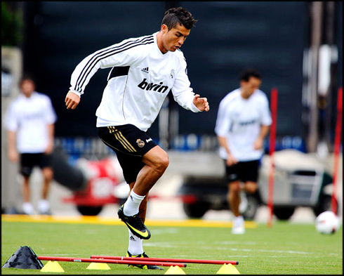 Cristiano Ronaldo training with Real Madrid, in the United States pre-season tour in 2011-2012