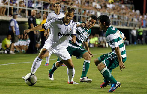 Jesé playing for Real Madrid, in a pre-season friendly in 2012-2013