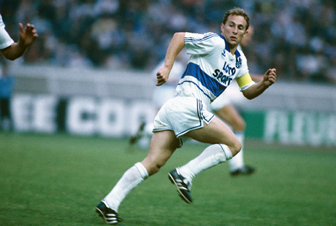 Jean-Pierre Papin, in action for Marseille, in 1986-1992