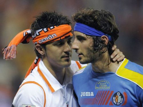 Esteban Granero and David Villa, in great style in a match between Valencia vs Getafe