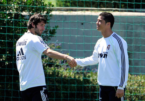 Esteban Granero and Ronaldo training in Real Madrid 2012-2013