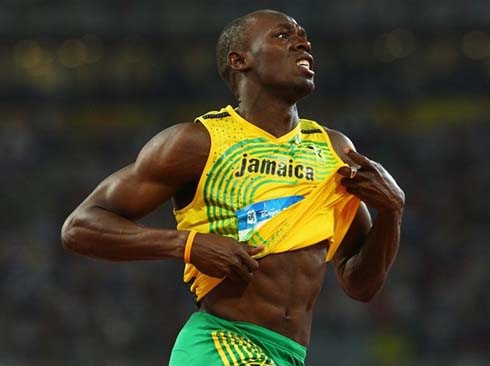 Usain Bolt six packs abs