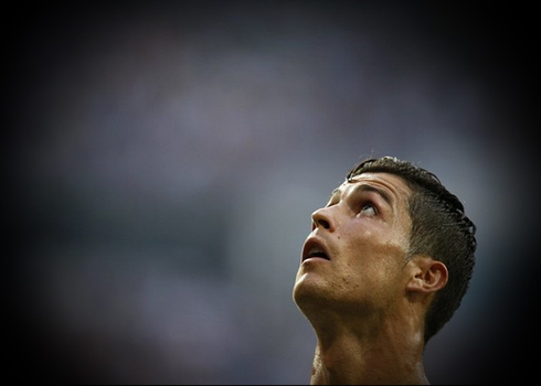 Cristiano Ronaldo looking at the sky and asking for a wish in 2012