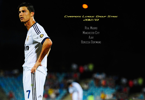Cristiano Ronaldo wallpaper for the UEFA Champions League group stage, in 2012-2013