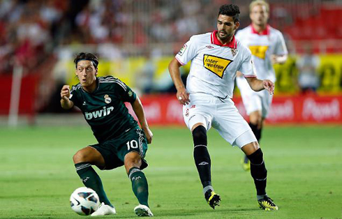 Mesut Ozil in action, in Sevilla 1-0 Real Madrid, in La Liga 2012-2013