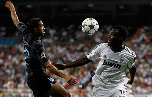 Michael Essien's debut playing for Real Madrid against Manchester City, for the UEFA Champions League, in 2012-2013